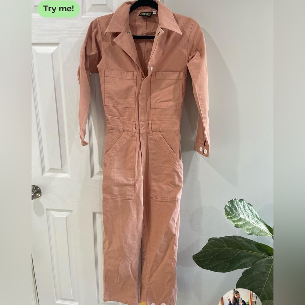 Big bud press long sleeve jumpsuit xxs pink